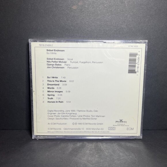 New & Sealed Sidsel Endresen So I Write 1990 Jazz Album CD - Picture 2 of 3